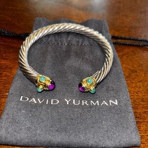 David Yurman Sterling Silver 14k yellow gold bracelet